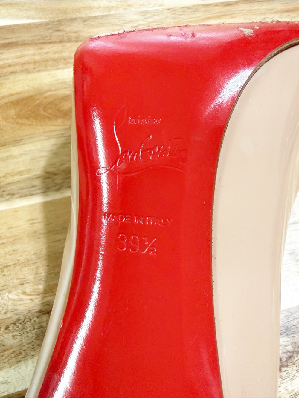 Christian Louboutin Pigalle Follies 100 Patent Leather Heels in Nude size 39.5 - Picture 6 of 13